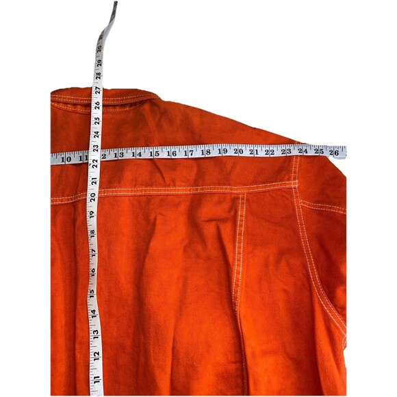 Vtg RUBBER SOUL Men’s  XXL Orange Cool Sexy Denim Trucker Jacket Coat USA Made - Picture 11 of 12